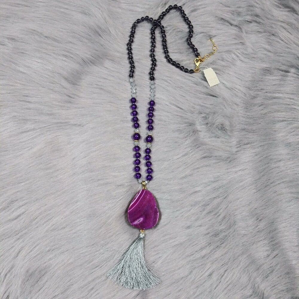 Karma Bella Elegant Purple Stone Necklace